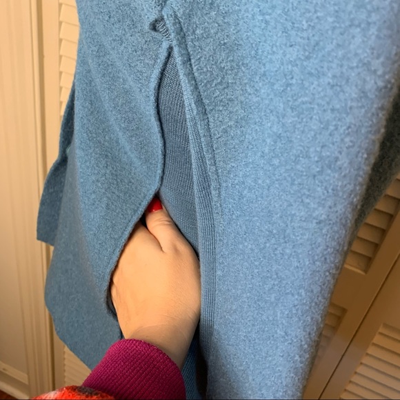 Eileen Fisher blue snap front button jacket - Picture 6 of 13